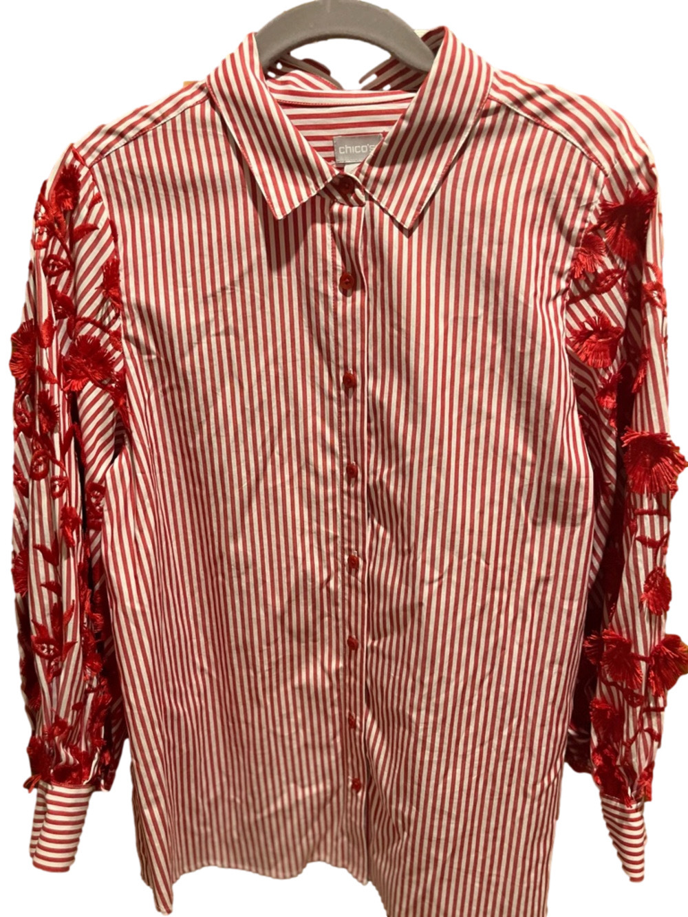 22. WOMENS CHICO’S 2/L DETAIL TOP - Picture 3 of 7